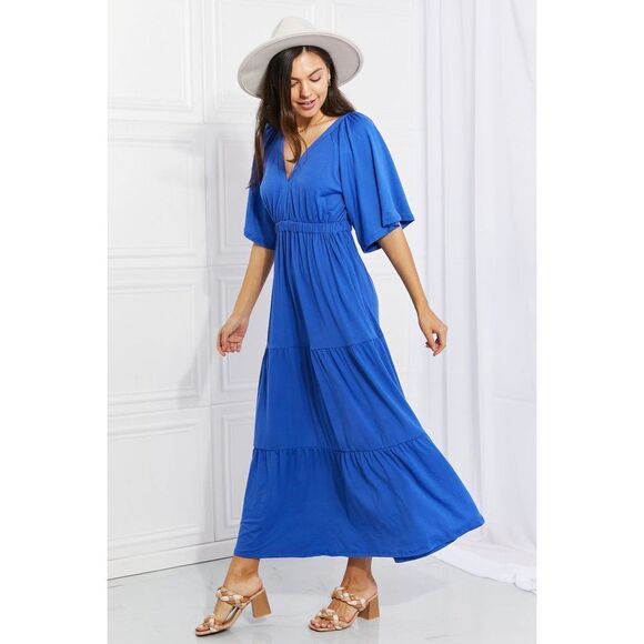 Culture Code Full Size My Muse Flare Sleeve Tiered Maxi Dress - Picture 6 of 11
